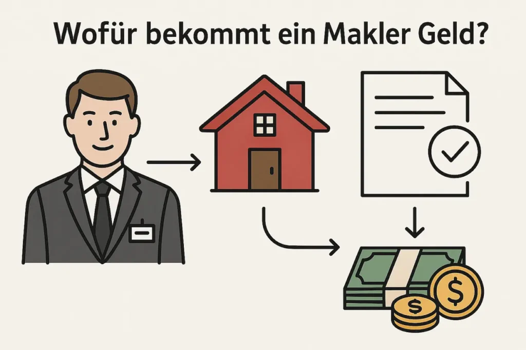 wofür bekommt ein Makler Geld?